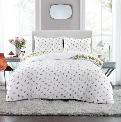 Flannelette 100% Brushed Cotton Duvet Quilt Cover Set All Sizes