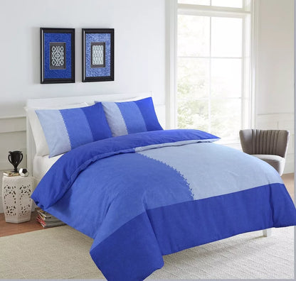 Poly-cotton Suede Patch Duvet Cover Set Bedding Set Quilt Cover With Pillowcases