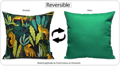 Safari Outdoor Waterproof Cushions 43x43cm Premium Comfort Durable Hollow-Fibre Filled Water-Resistant Stylish Decor for Patio Garden Beach Travel