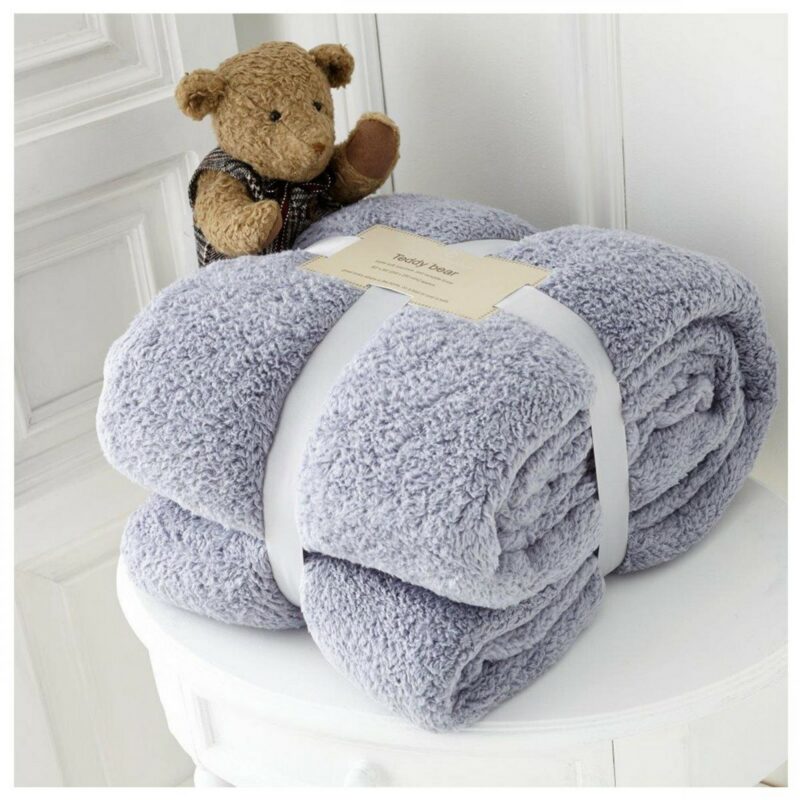 Teddy Throw 2 Sizes 14 Colours