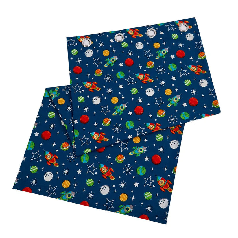Space Explorer Kids Duvet Cover Set with Pillowcase Cotton Blend Space Themed Bedding