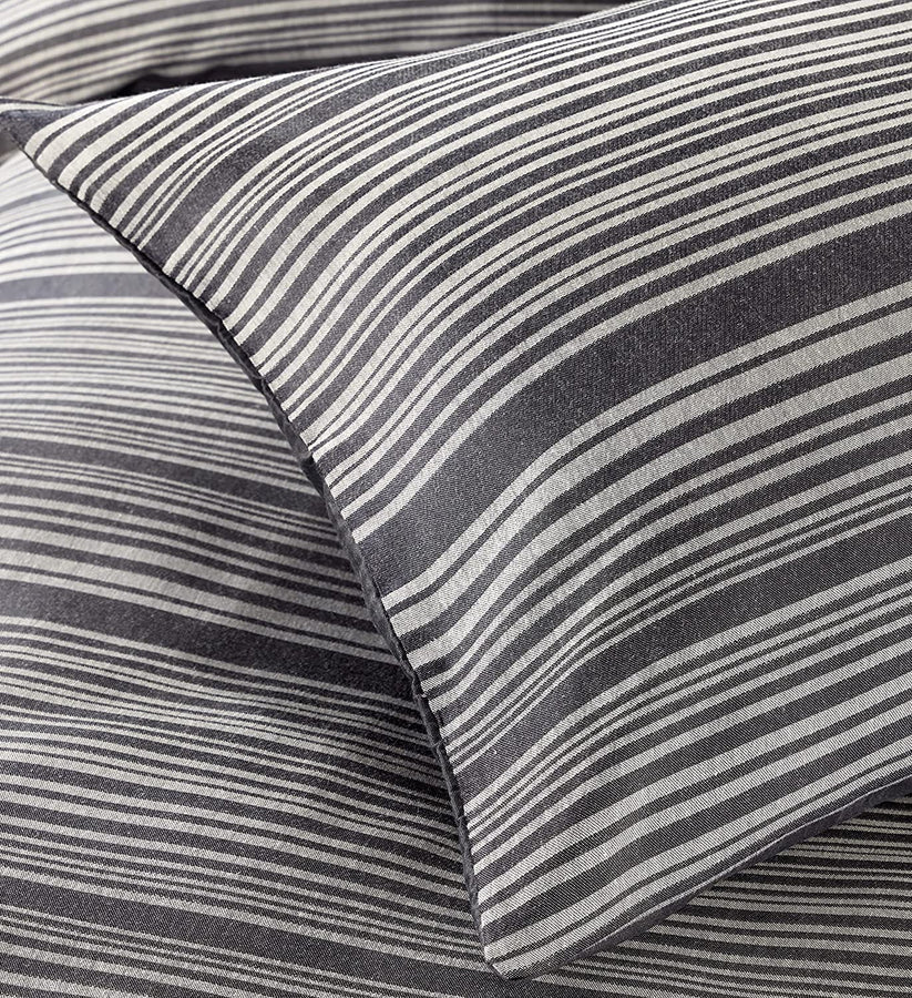 Stripe Jacquard Reversible Cotton Blend Duvet Cover Set