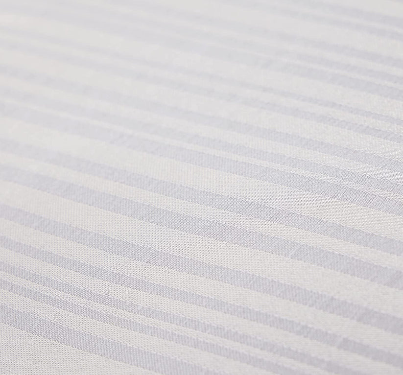 Stripe Jacquard Reversible Cotton Blend Duvet Cover Set