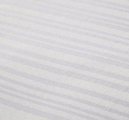 Stripe Jacquard Reversible Cotton Blend Duvet Cover Set