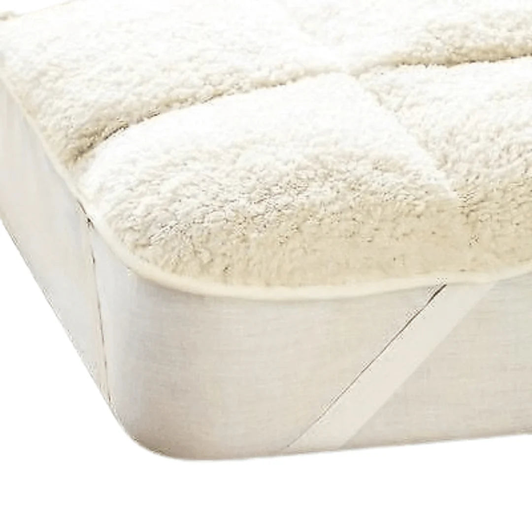 Supreme Comfort Extra Deep Dual-Sided Fluffy Teddy Mattress Topper for Warmth