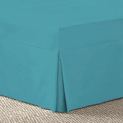 Luxury Percale Pleated Valance Fitted Sheet Non Iron 180 Thread Count Percale