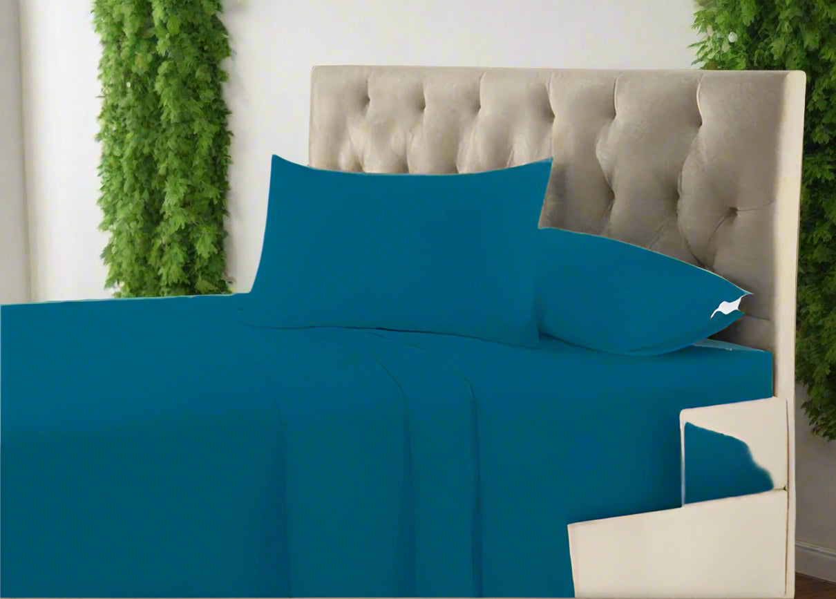 Easy Care Plain Percale Flat Sheet 22 Colours