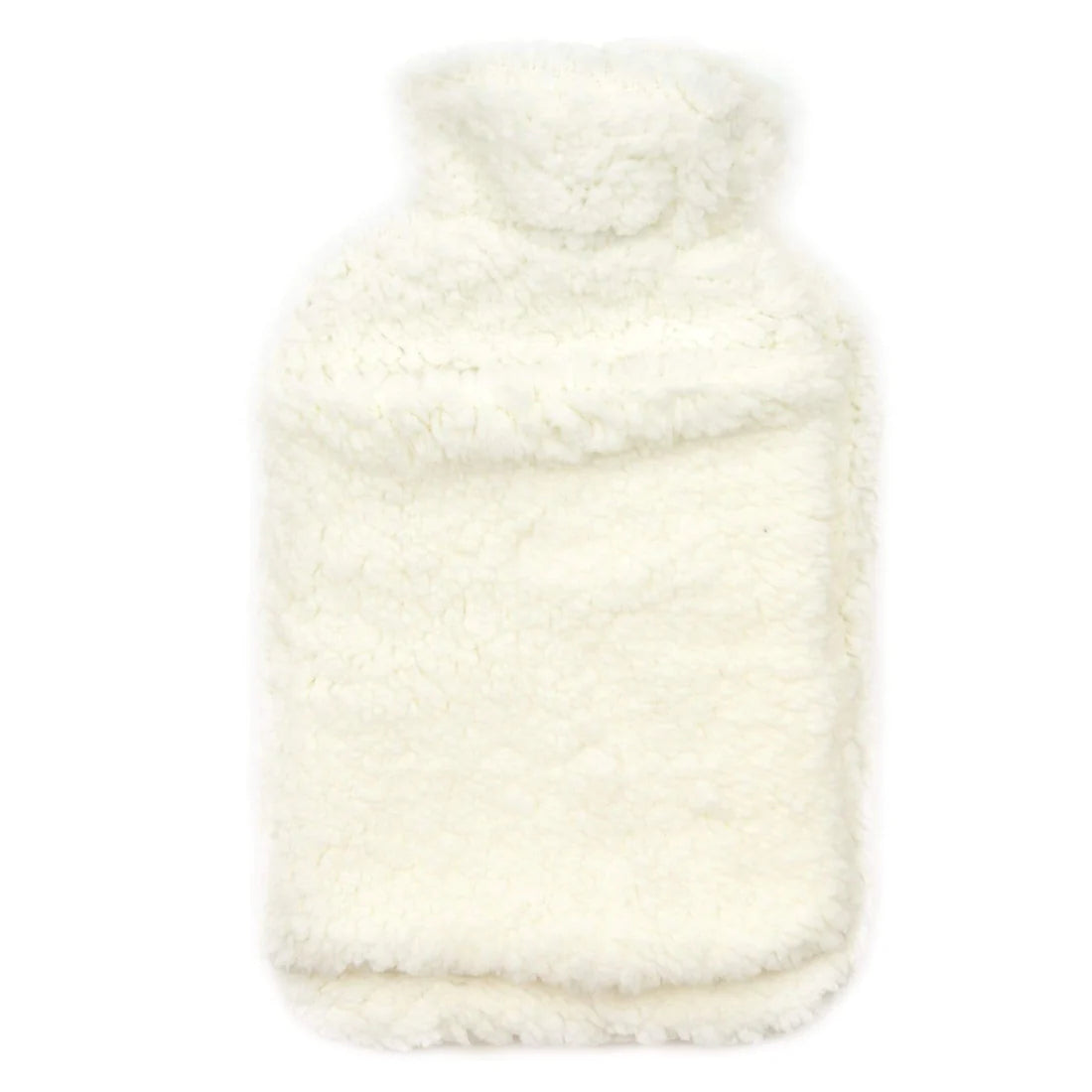 Teddy Fleece Hot Water Bottle with Hand Warmer Pocket Luxurious 2L Natural Rubber for Winter Comfort and Pain Relief