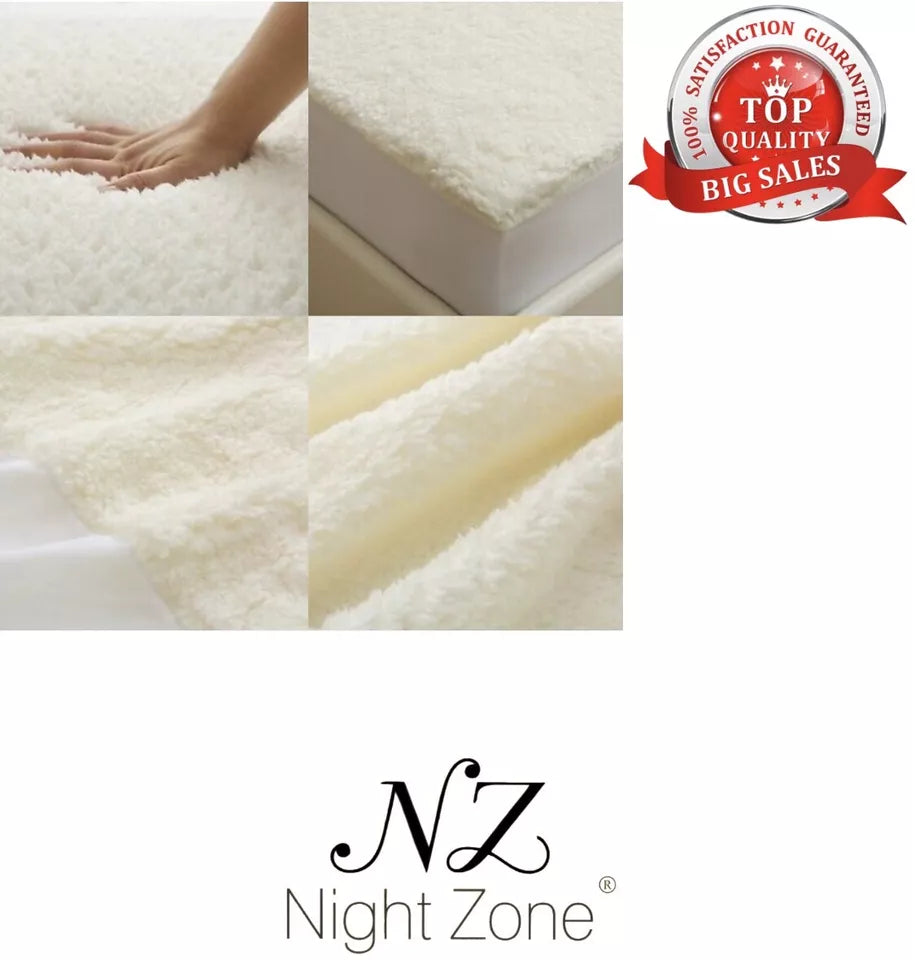 Thermal Fleece Under Blanket Extra Deep Mattress Protector Cosy Fleecy Blanket