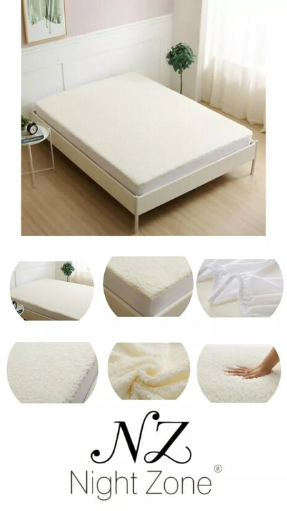 Thermal Fleece Under Blanket Extra Deep Mattress Protector Cosy Fleecy Blanket