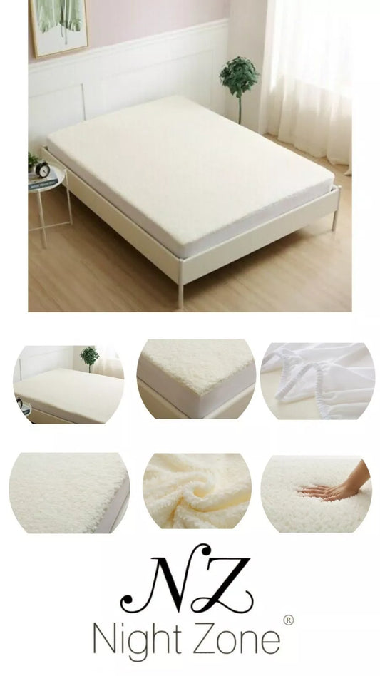 Thermal Fleece Under Blanket Extra Deep Mattress Protector Cosy Fleecy Blanket