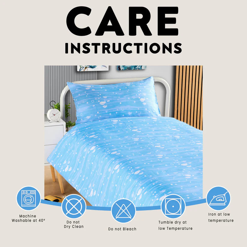Underwater Sharks and Whales Kids Duvet Cover Set