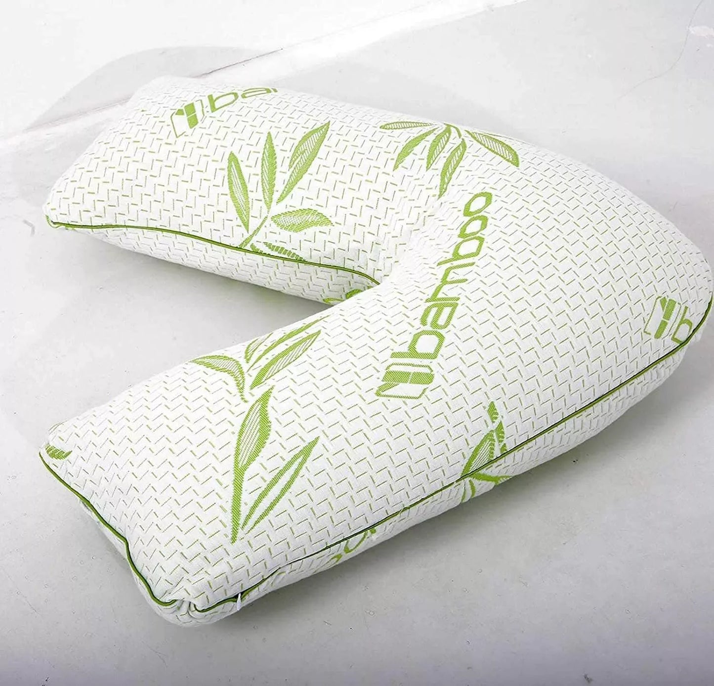 V Shape Bamboo Pillow Memory Foam Orthopaedic Support
