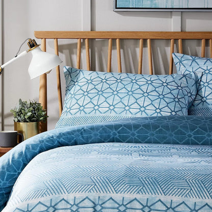 Versailles Teal Elegant Printed Duvet Cover Set Reversible Quilted Bedding