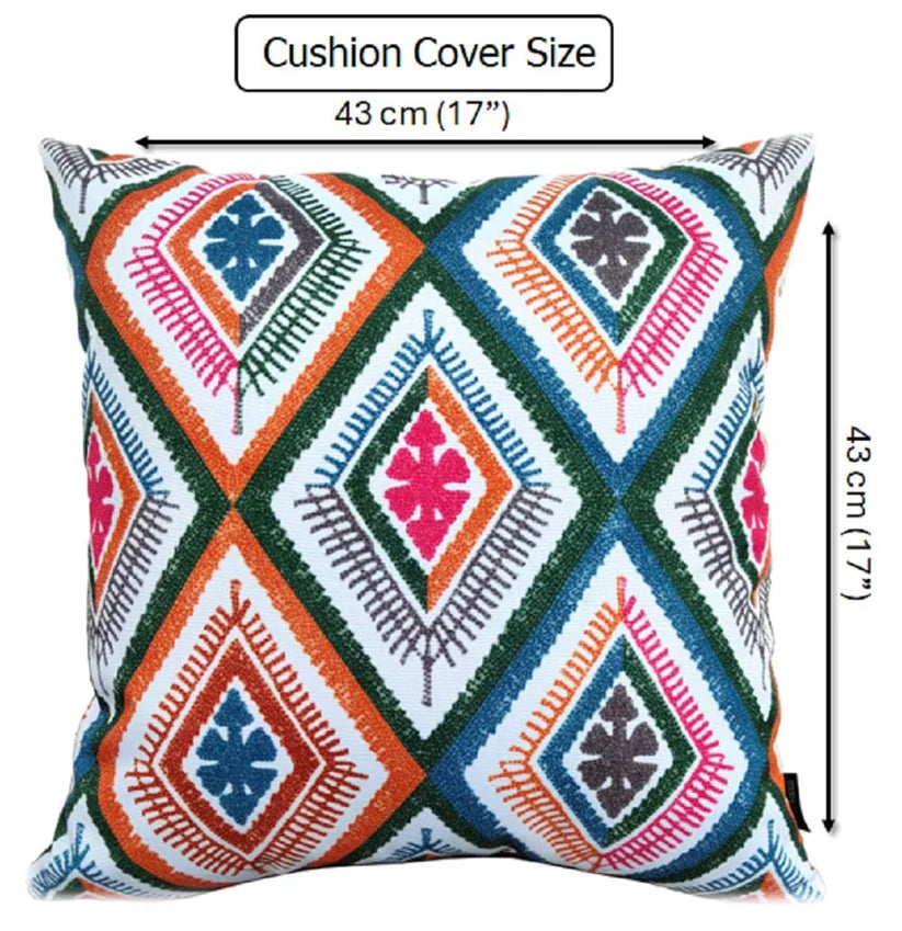 Vibrant Meze Outdoor Waterproof Garden Bench Patio and Indoor Cushions
