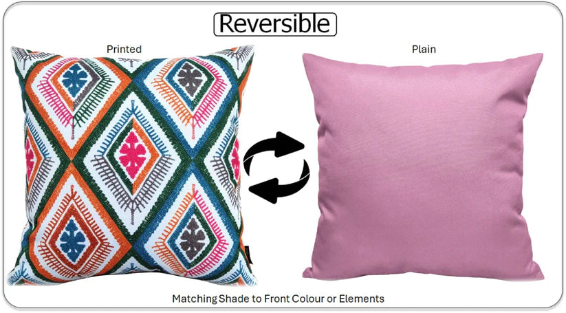 Vibrant Meze Outdoor Waterproof Garden Bench Patio and Indoor Cushions