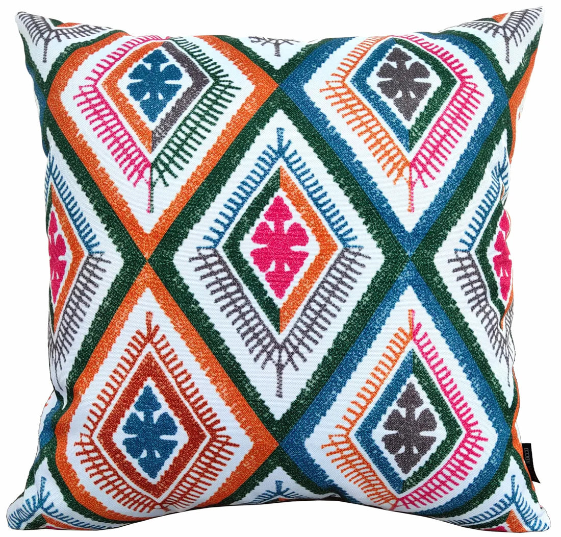 Vibrant Meze Outdoor Waterproof Garden Bench Patio and Indoor Cushions