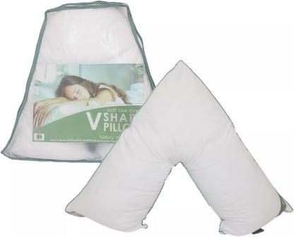 V Shape Soft Like Down Pillow Incl Zip Carry Case