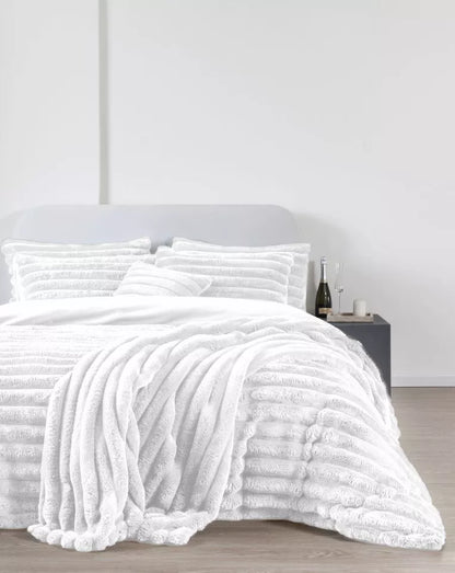 Big Cord Style Teddy Fleece Duvet Covers Soft Thermal Bedding / Throw / Curtains