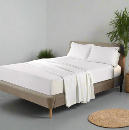 Flannelette 100% Soft Brushed Cotton Fitted Sheet 10" (25cm) Depth