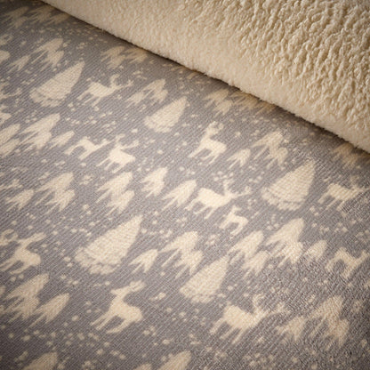 Woodland Animals Teddy Fleece Duvet Set with Reversible Sherpa Winter Bedding