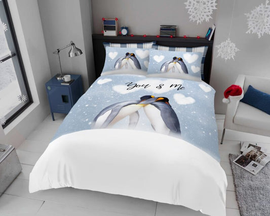 XMAS DUVET COVER PENGUINS FOREVER